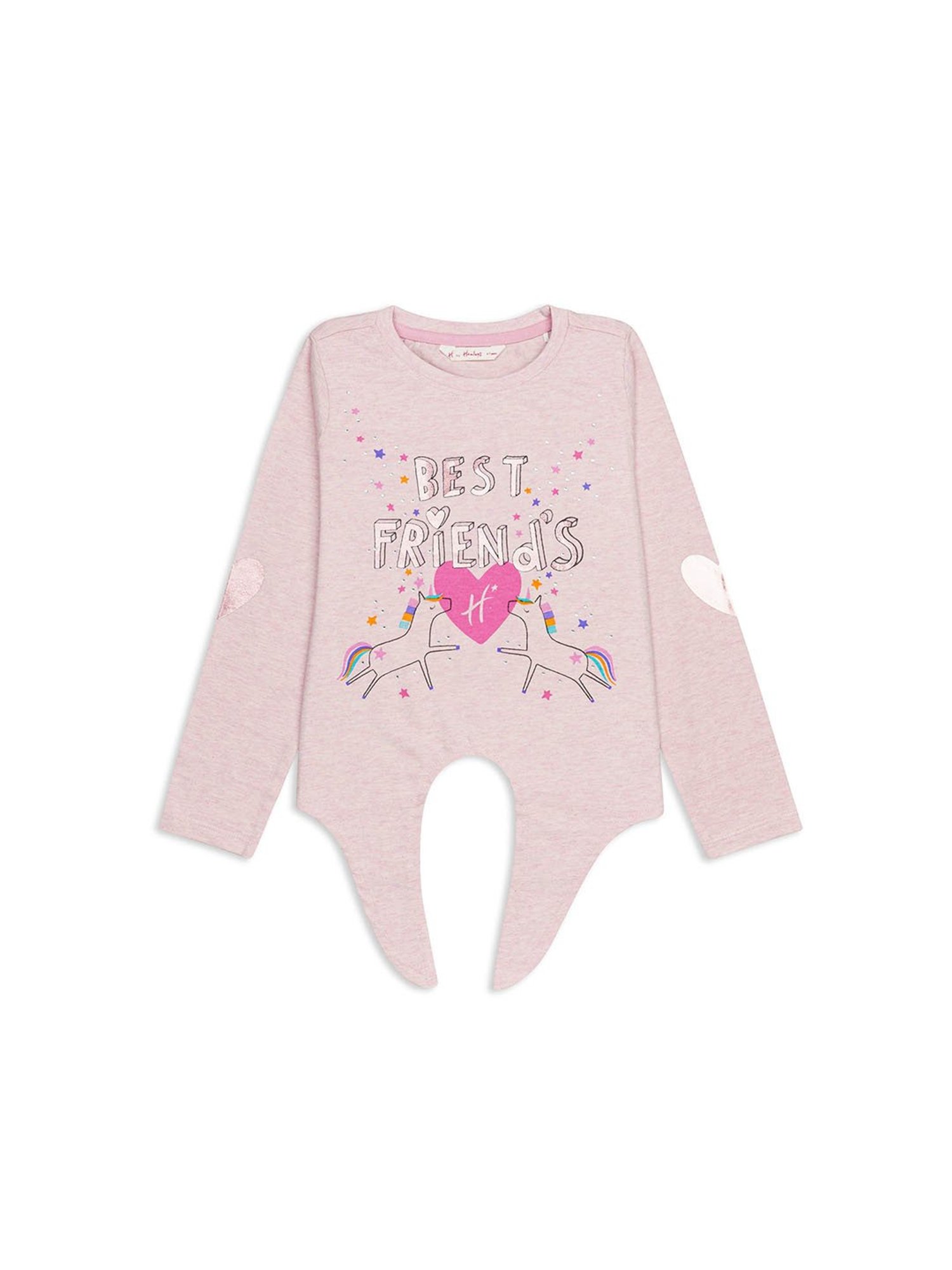 H by Hamleys Girls Pink Printed Full Sleeves Top