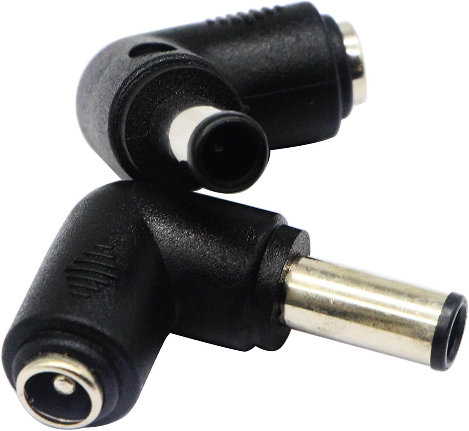 zdyCGTime DC6.0x4.3mm Male 90 Degree Angle to DC5.5x2.1mm Female Adapter 5 Volt DC Barrel Power Jack Charging Cable Connector for Tablet (DC6.0x4.3mm)(2pack)