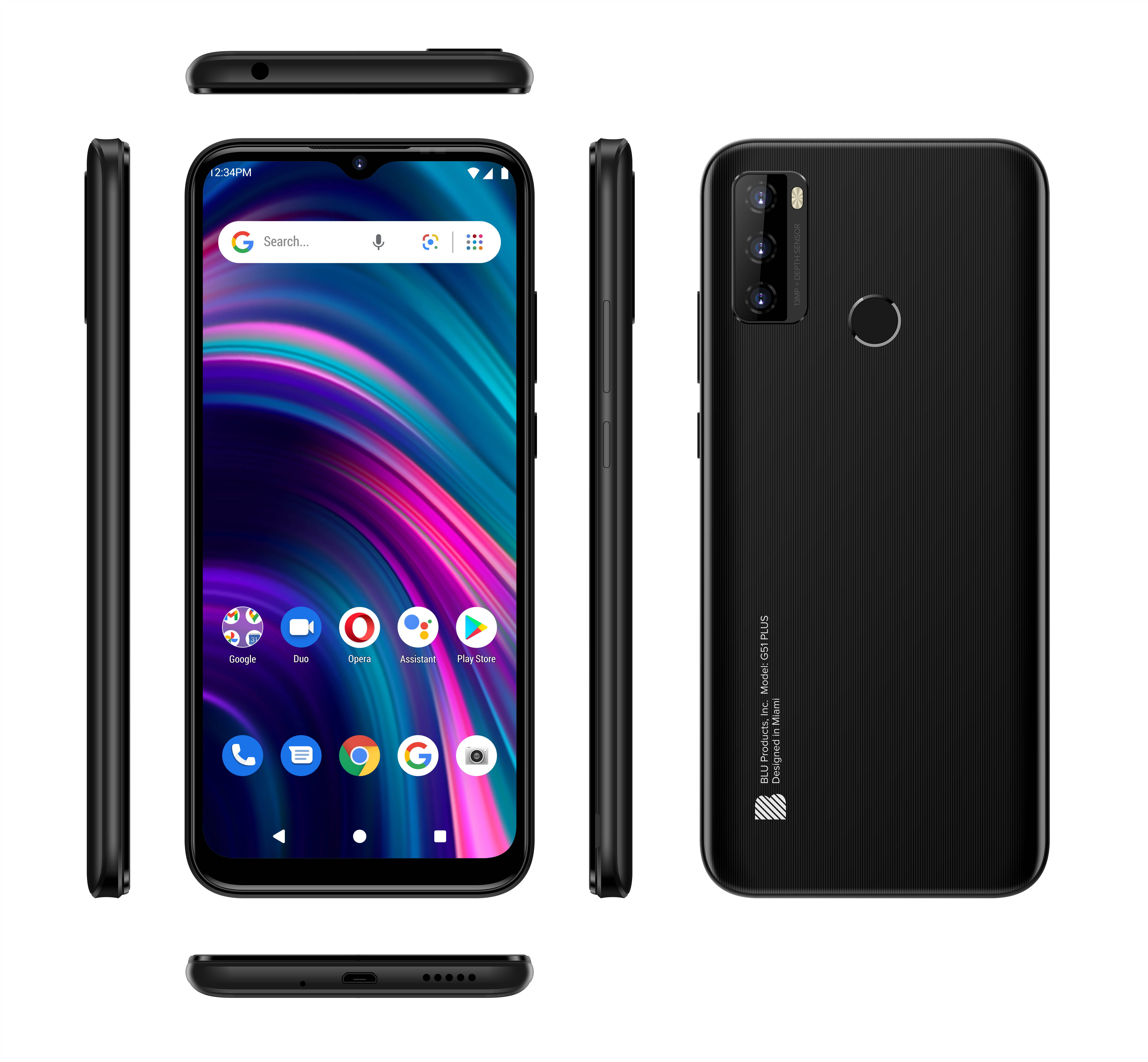 BLU G51 Plus G0510WW 64GB GSM Unlocked Android Smartphone - Black