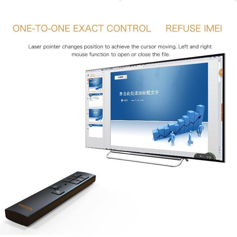 Viboton PP930 2.4GHz Wireless Presenter With Laser Pointer&Mouse For PC/Mac OS/Android/Windows -