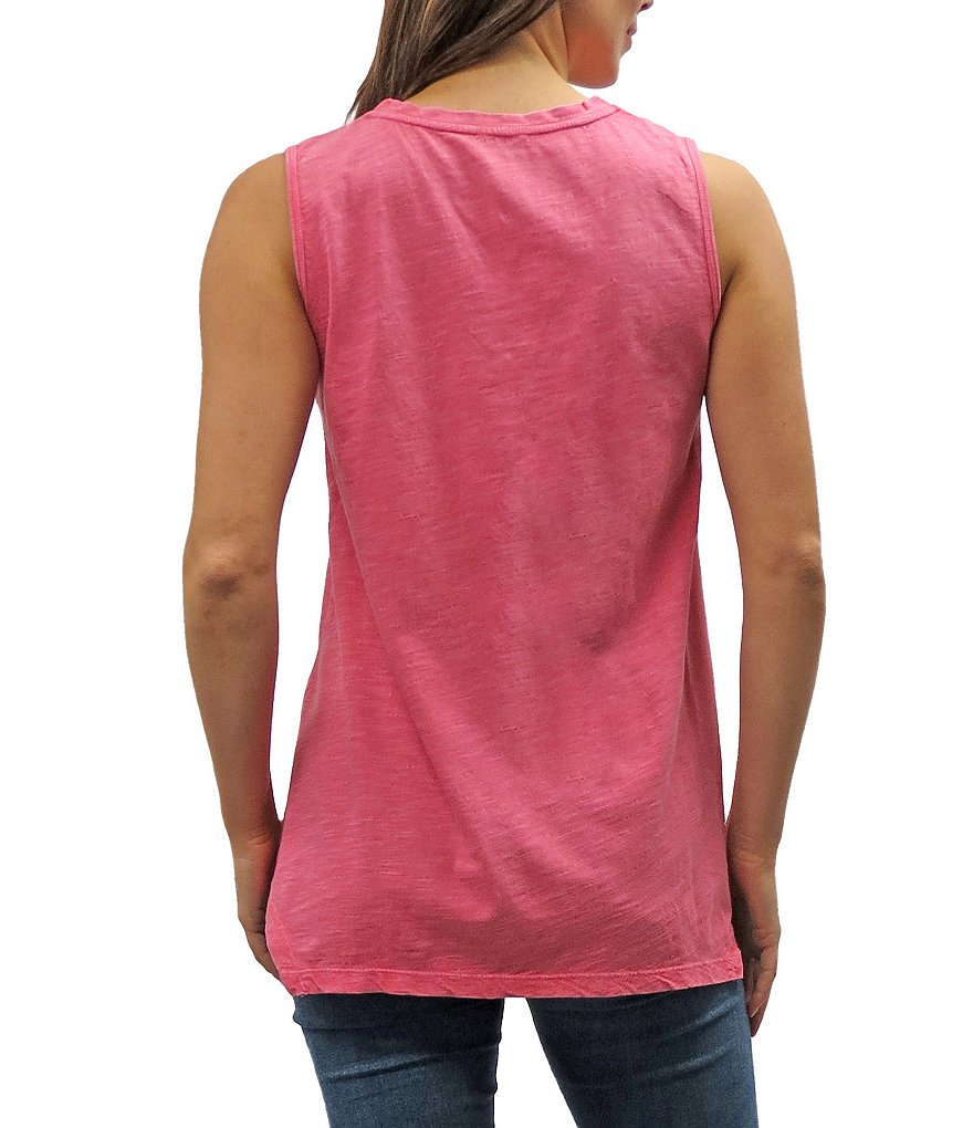 Karyn Seo Saira Vintage Embroidered V-Neck Boho Tank Top