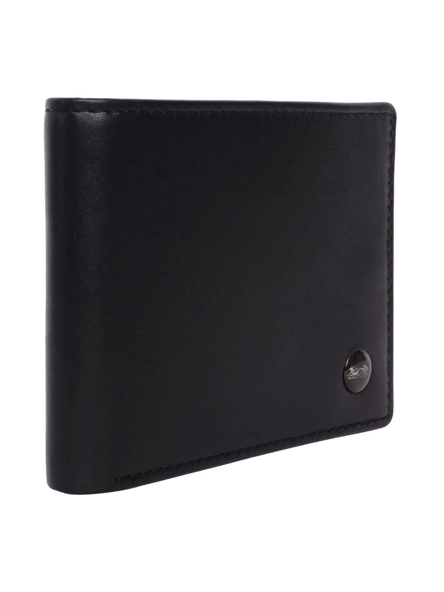 BELWABA Black Casual Leather Bi-Fold Wallet for Men