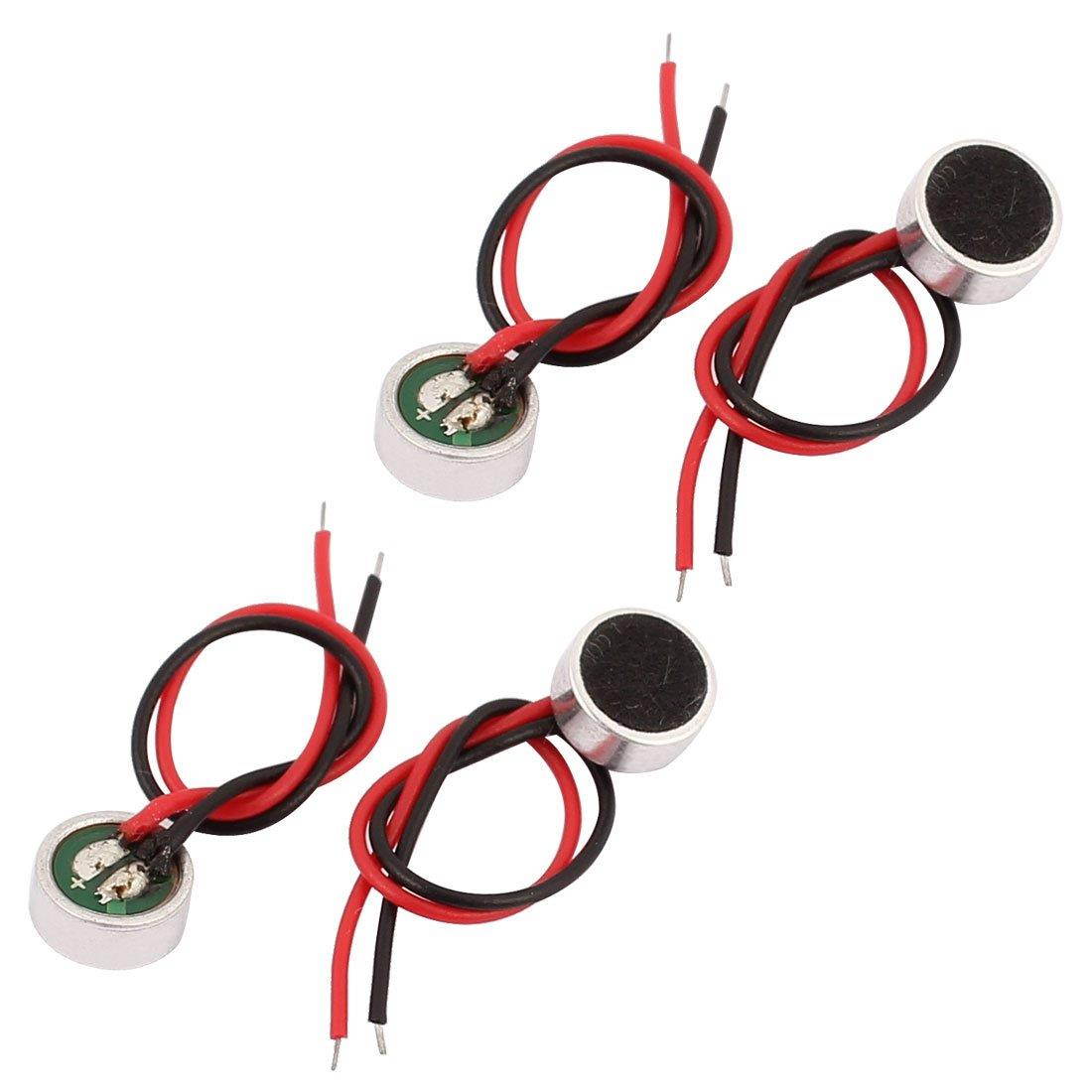 4pcs 6mmx2.7mm Speakers 2 Lead Capacitive Electret Microphone Pickup Satellite Speakers 30-44db Sensitivity