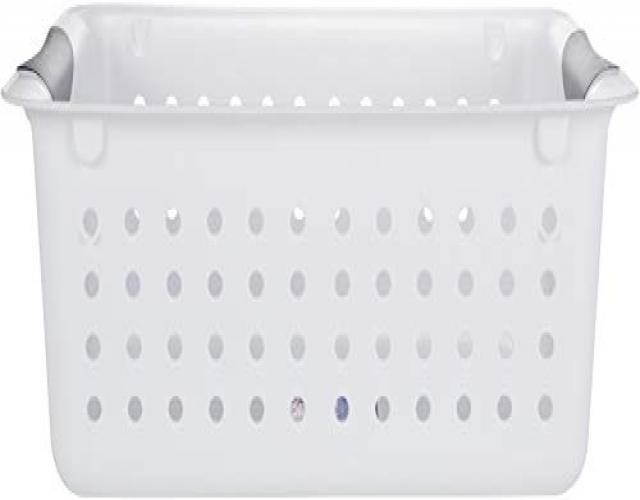 Sterilite 16248006 Medium Ultra Plastic Storage Bin Organizer Basket -White