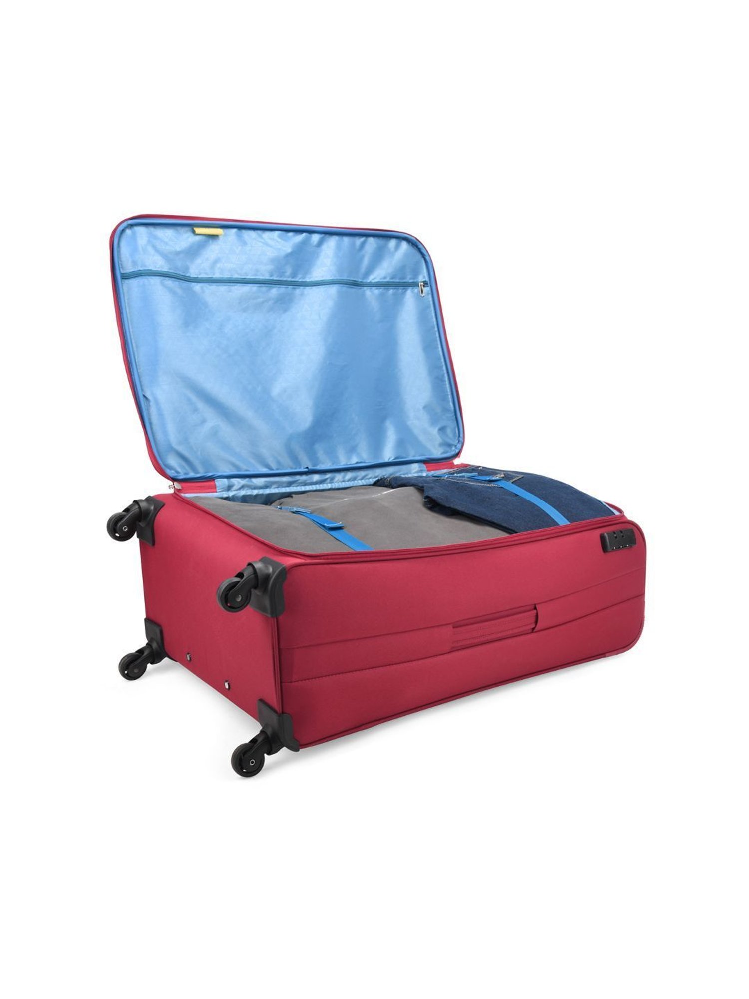 Aristocrat Dasher Red Solid Soft Large Trolley Bag - 33 cm