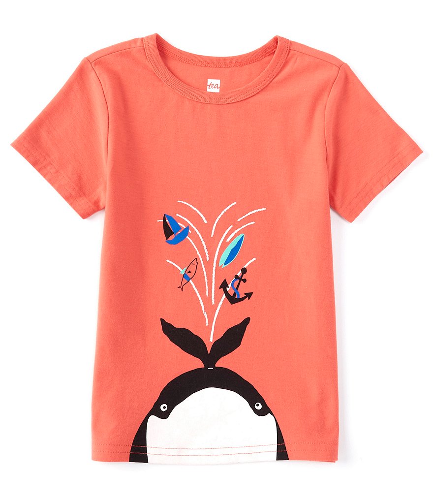 Tea Collection Baby Boys 3-24 Months Short-Sleeve Whale Spout Graphic Tee