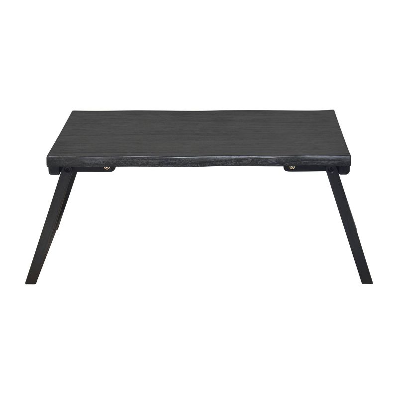 21" x 10" Wood Live Edge Bed Tray Black - Hopper Studio