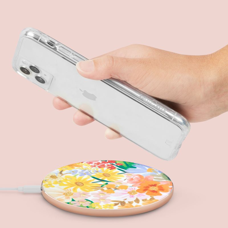 Rifle Paper CO - Wireless Charger - Charges all Qi-Enabled Devices - Universal - Marguerite