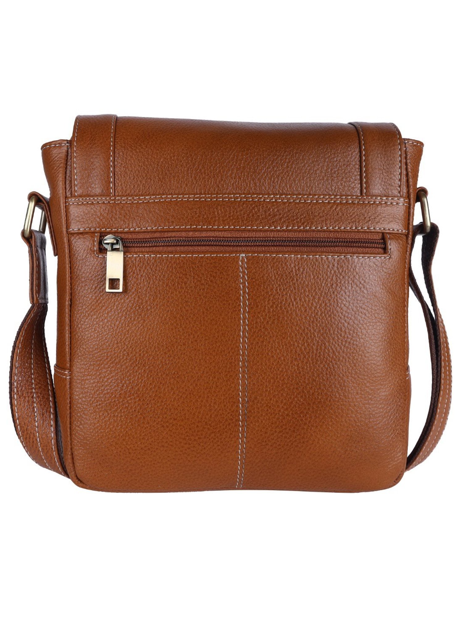HiLEDER Pure Genuine Leather Messenger Shoulder Sling Cross Body Office Bag for Men and Women,Tan