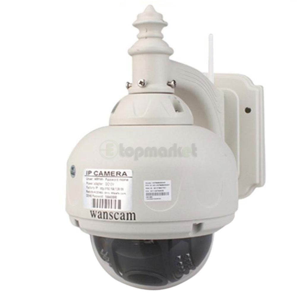 Wanscam 1MP CMOS 3X Zoom HD H.264 Wireless PTZ Pan/Tilt IR Cut Outdoor IP Camera