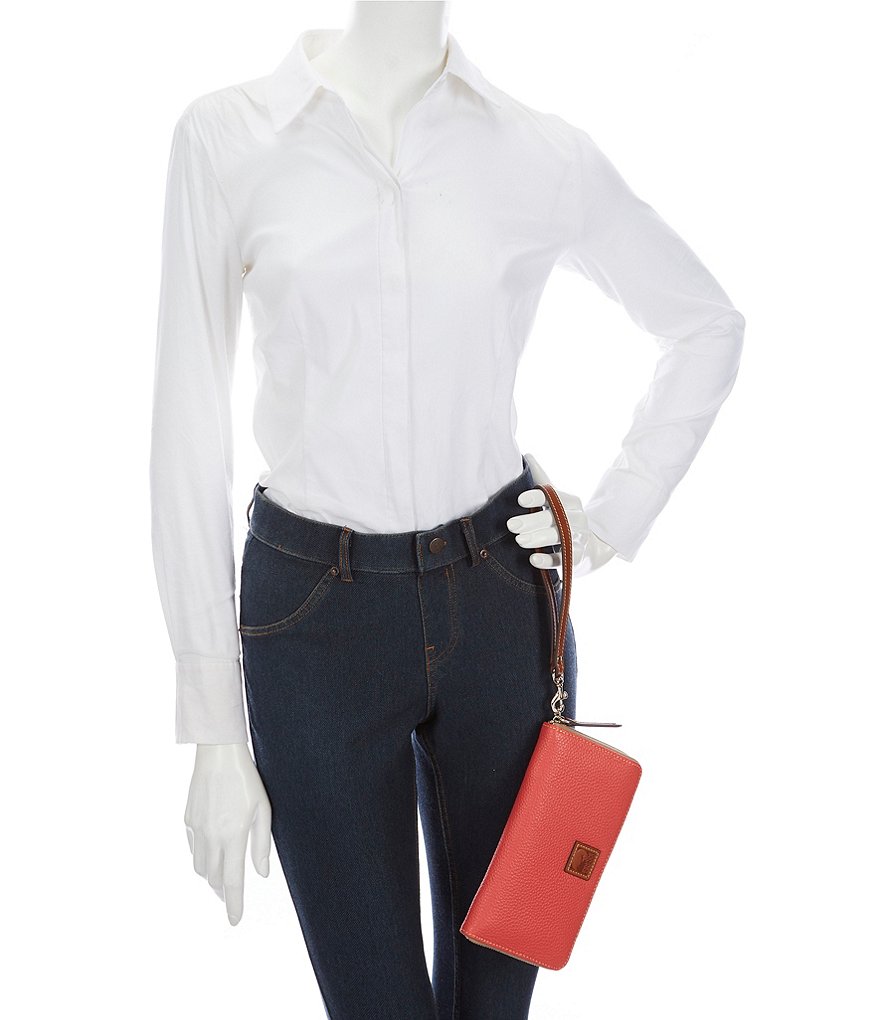 Dooney & Bourke Pebble Collection Large Zip Around Wristlet