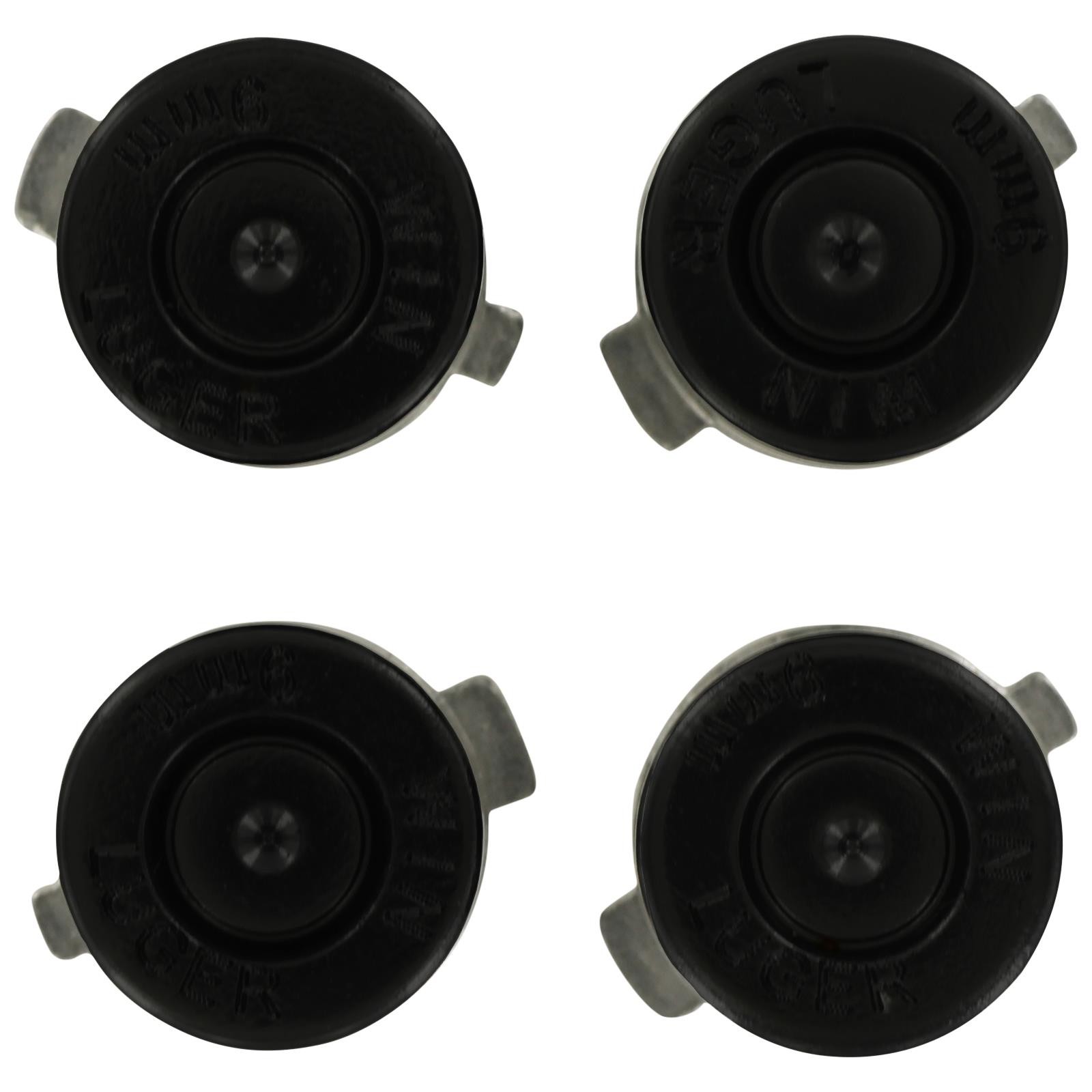ZedLabz aluminum metal action bullet button set for Sony PS4 controllers - jet black