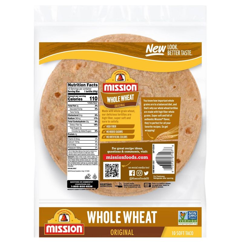 Mission 100% Whole Wheat Medium Flour Tortillas - 16oz/10ct