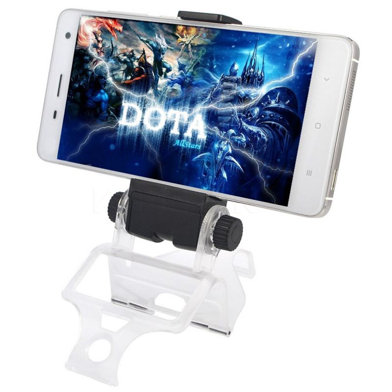 180 Degree Rotation Gaming Mount Stand for Sony Playstation 4/PS4 Slim/PS4 Pro/Android Samsung Galaxy S9 S8 Note 9 8 Moto LG with OTG Cable Fits Max 6 inch PS4 Controller Phone Holder