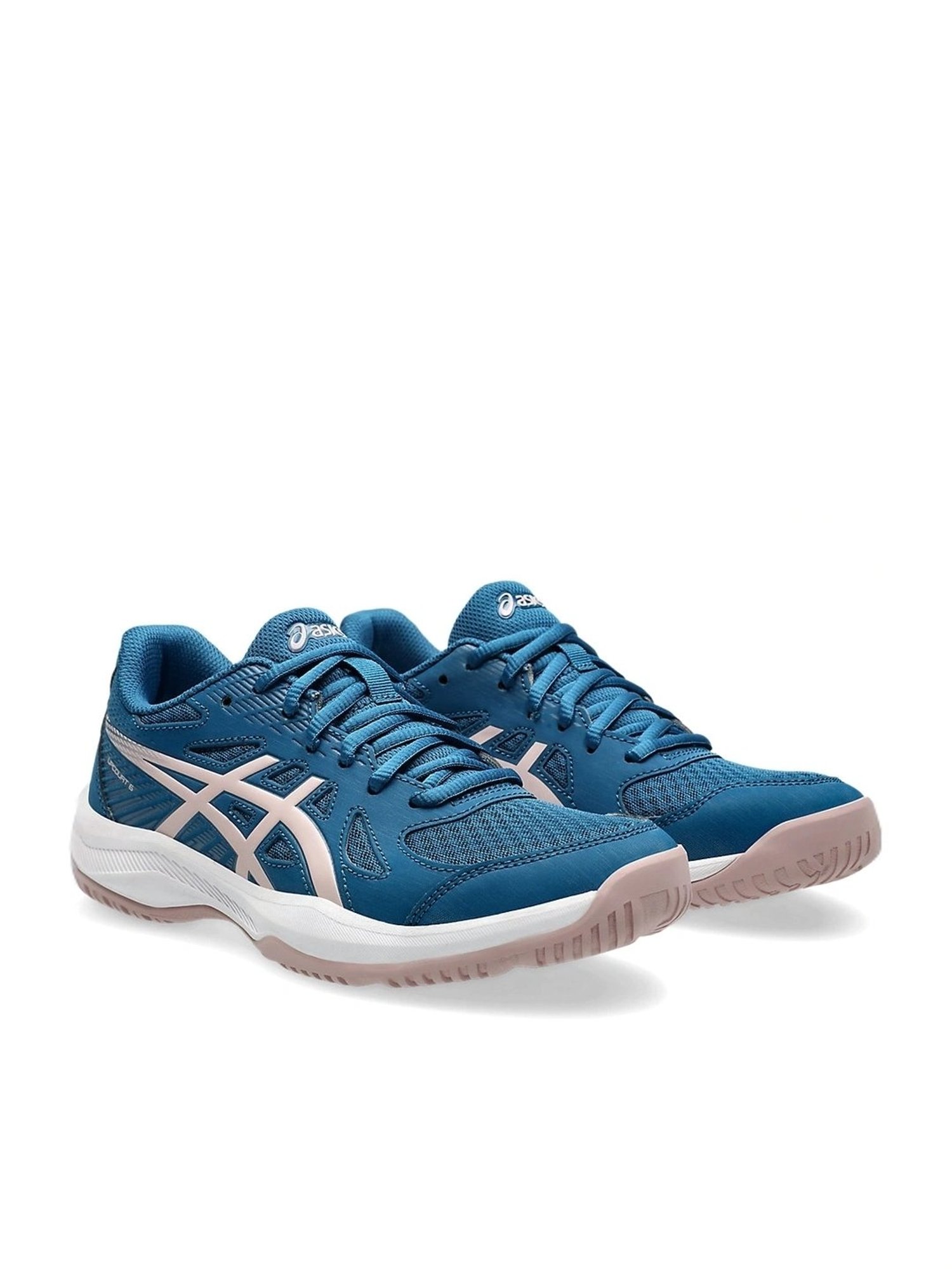 Asics Women's UPCOURT 6 Blue Indoor Court Shoes
