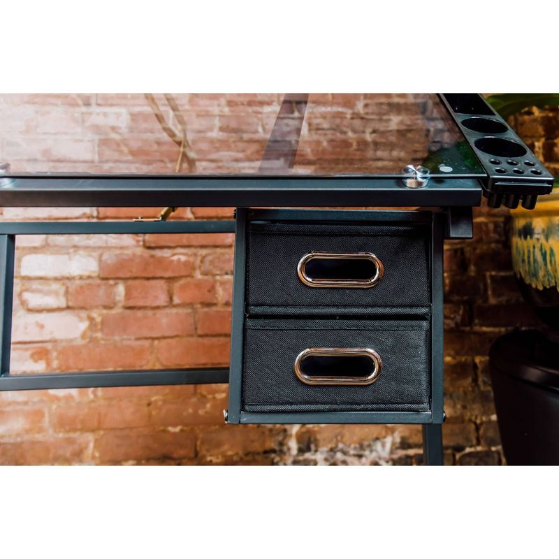 Craft Station in Silver with Glass Black - OneSpace