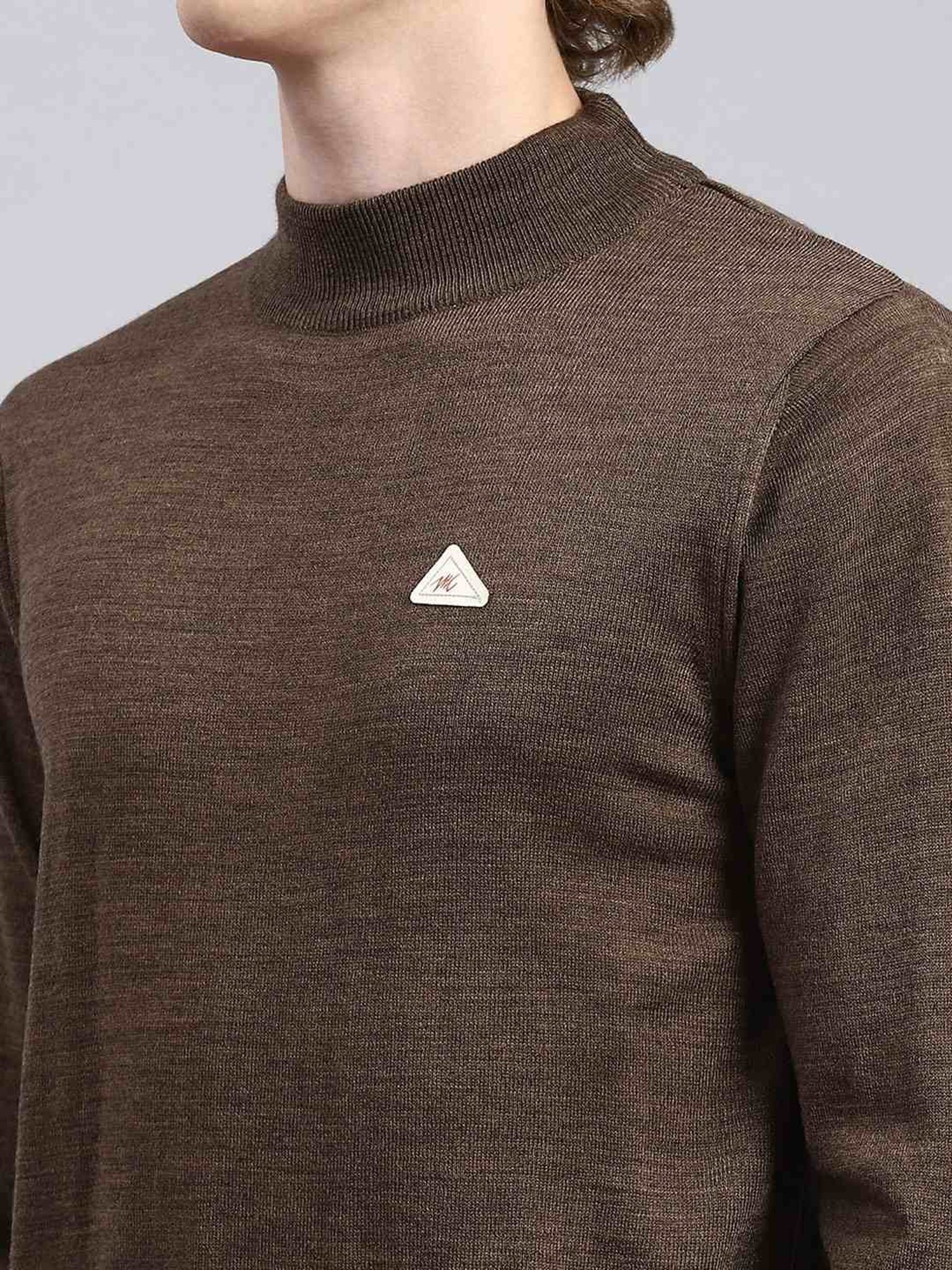 Monte Carlo Dark Brown Regular Fit Sweater