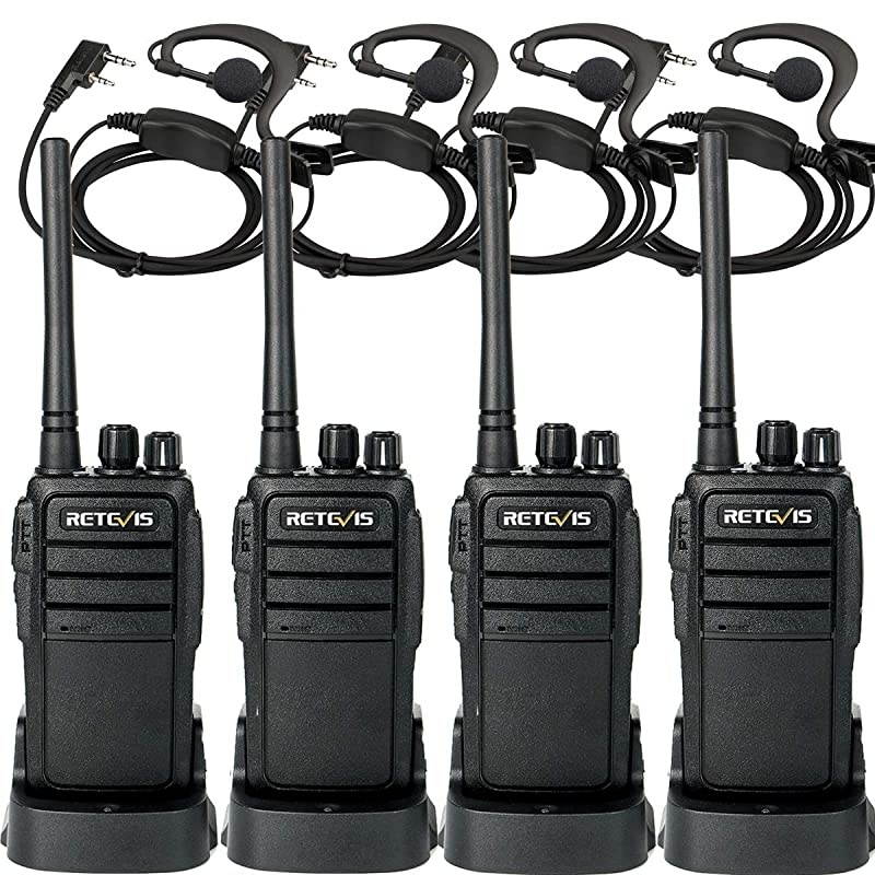 RT21 Updated 3000mAh 2 Way Radios Walkie Talkies Long Range with Earpiece Two Way Radios Rechargeable 16CH Handheld Radios for Cruise Camping and Events4 Pack
