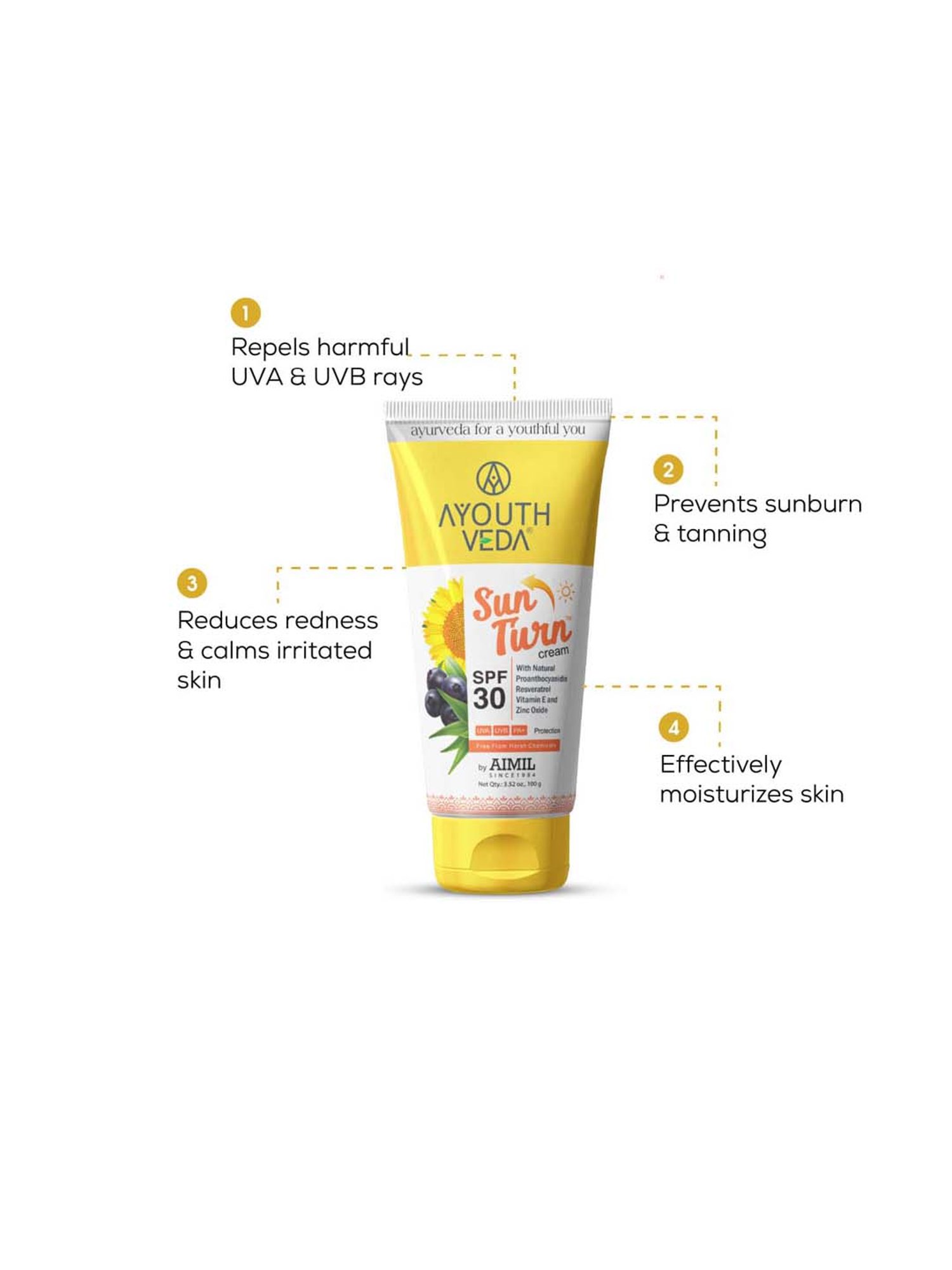 AyouthVeda Sun Turn Cream - 100 gm