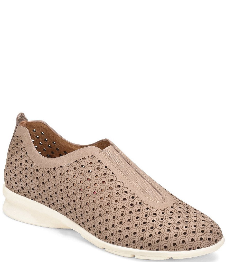 Comfortiva Perlace Perforated Leather Slip-On Sneakers