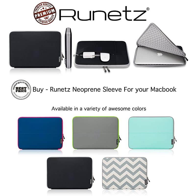 MacBook Pro 16 inch Sleeve Neoprene 2020 2019 Laptop Sleeve Notebook Cover Bag Case with Accessory Pocket for New 16 inch MacBook Pro Black