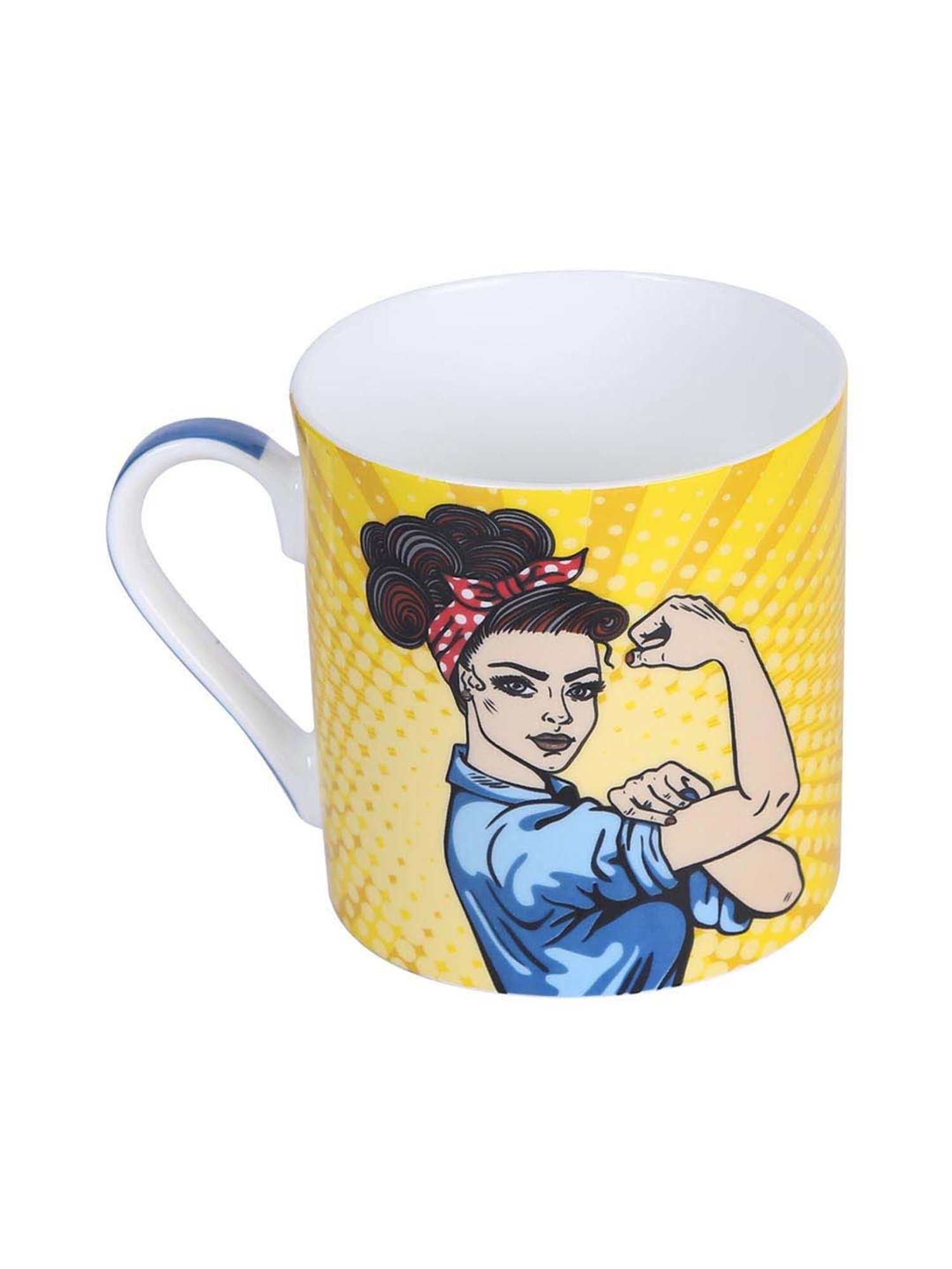 Larah by Borosil White Ceramic Opalware Mug - Set of 6 160ml