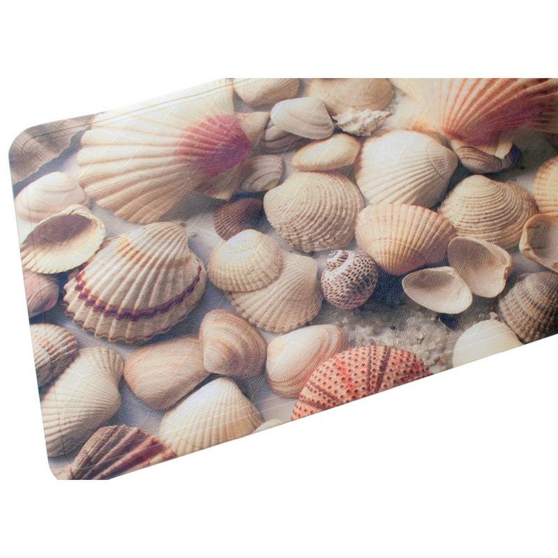 Seashells Bath Mat Beige - Splash Home