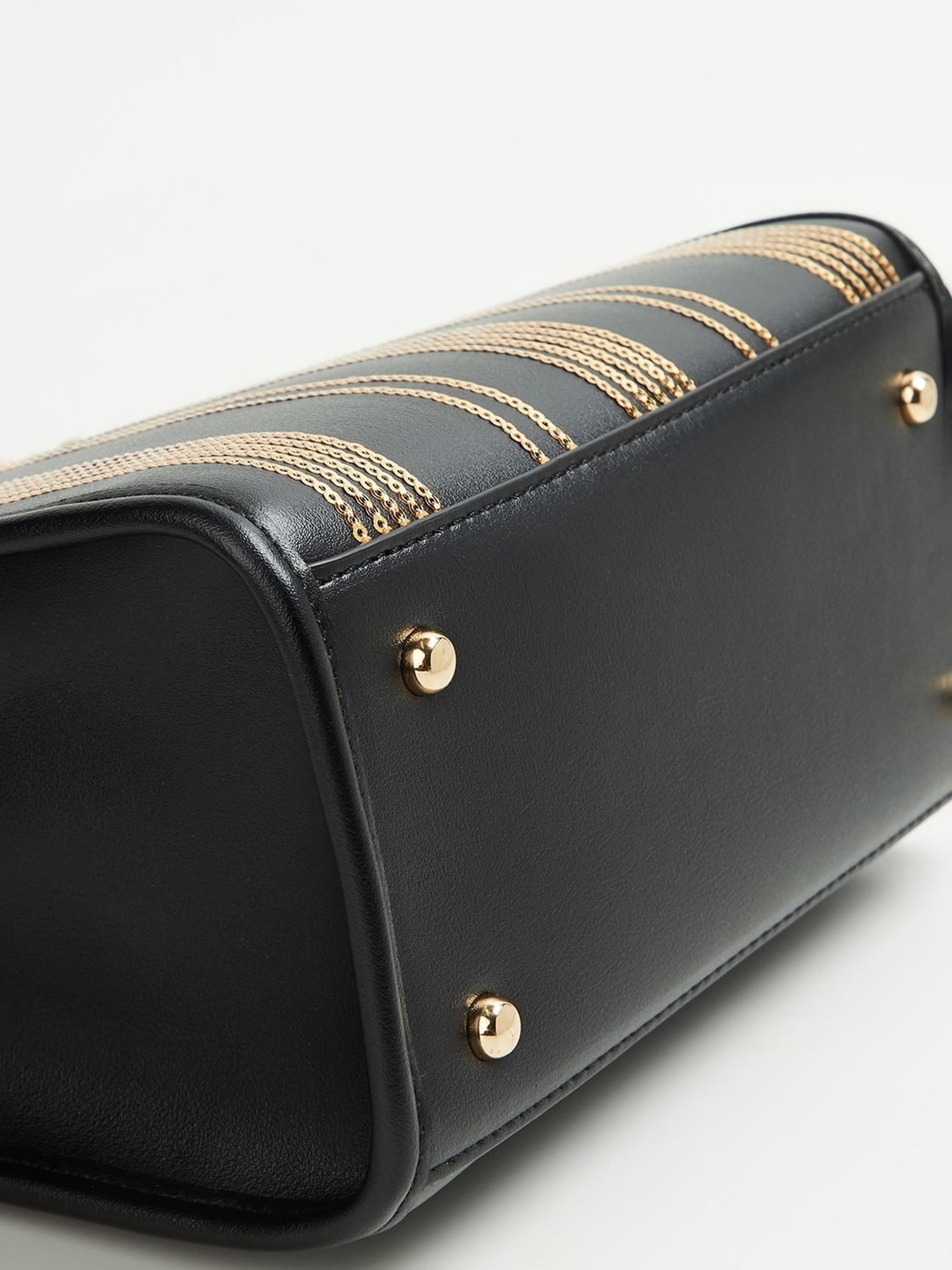 Code by Lifestyle Black Embellished Tote Bag