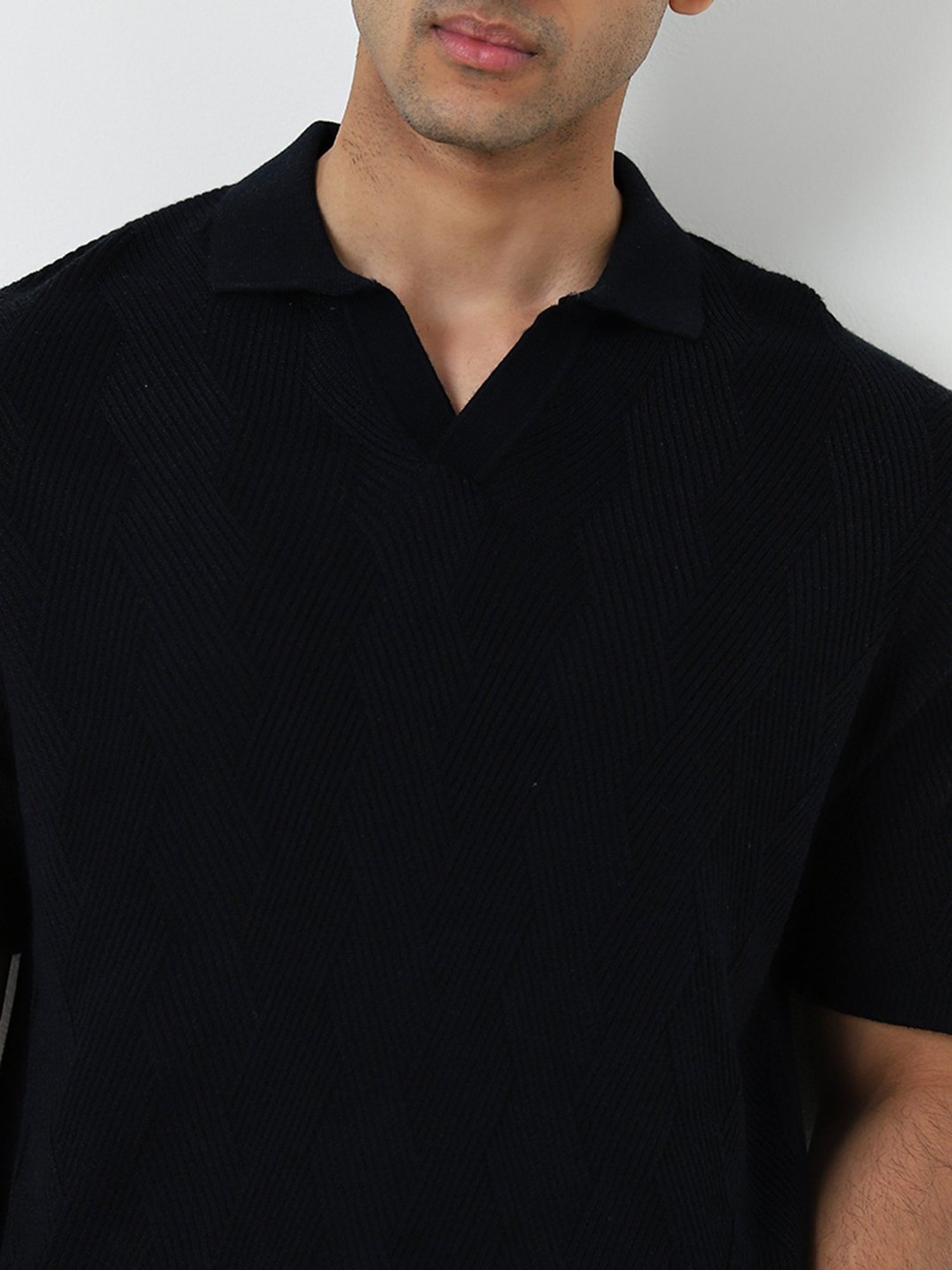 Levi's Pink Cotton Slim Fit Texture Henley T-Shirt