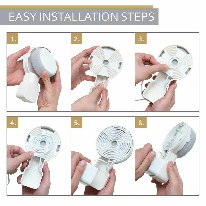 1X Wall Mount Holder For Amazon Echo Dot 3Rd Gen Alexa Smart Home Speaker White