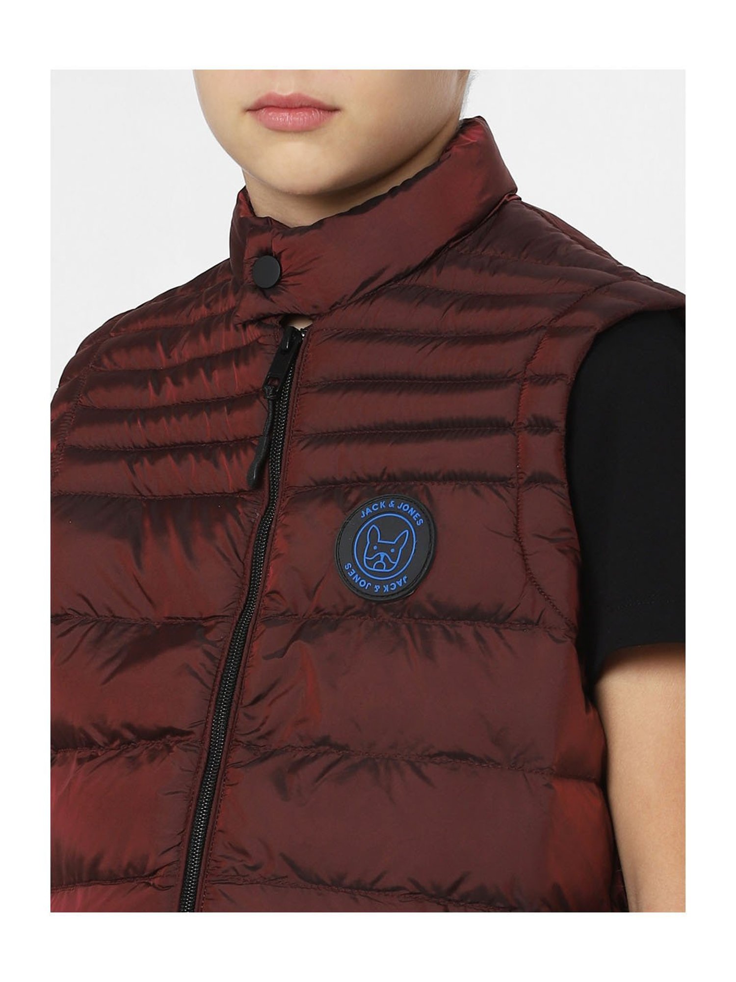 Allen Solly Junior Navy & Green Color Block Full Sleeves Jacket