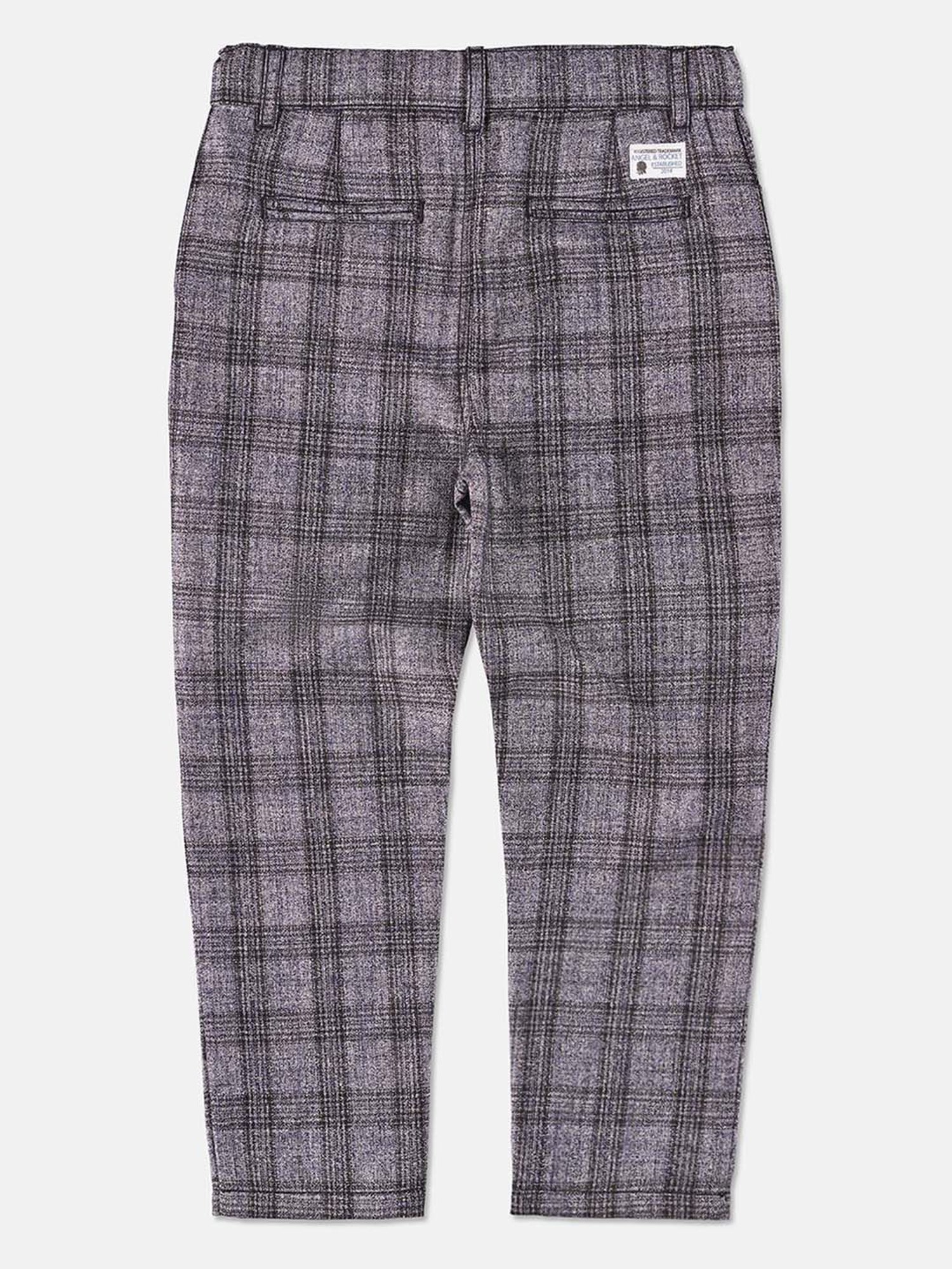 Angel & Rocket Boys Purple Checks Trousers