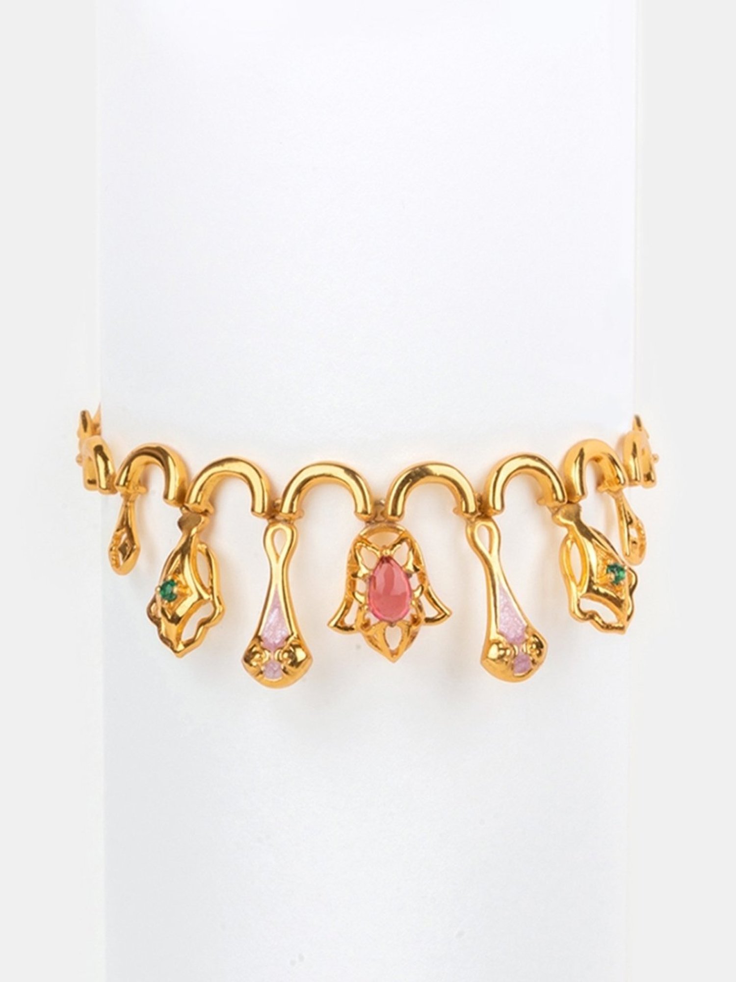 Shaya 92.5 Sterling Silver Yellow Gold Shaadi Squad Bridechilla Flexible Fit Bracelet for Women