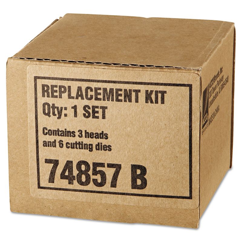 Swingline Replacement Head Punch Set Three Heads/Five Discs 9/32 Diameter Hole Gray 74857