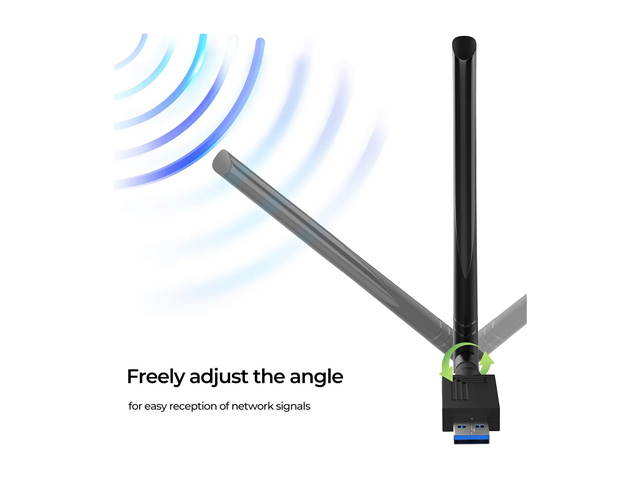 USB Wifi Adapter, 1200Mbps USB 3.0 Wifi Dongle 802.11 ac Wireless Network Adapter with Dual Band 2.4GHz/300Mbps + 5GHz/866Mbps 5dBi High Gain Antenna for Desktop Windows XP/Vista/7/8/10 Mac