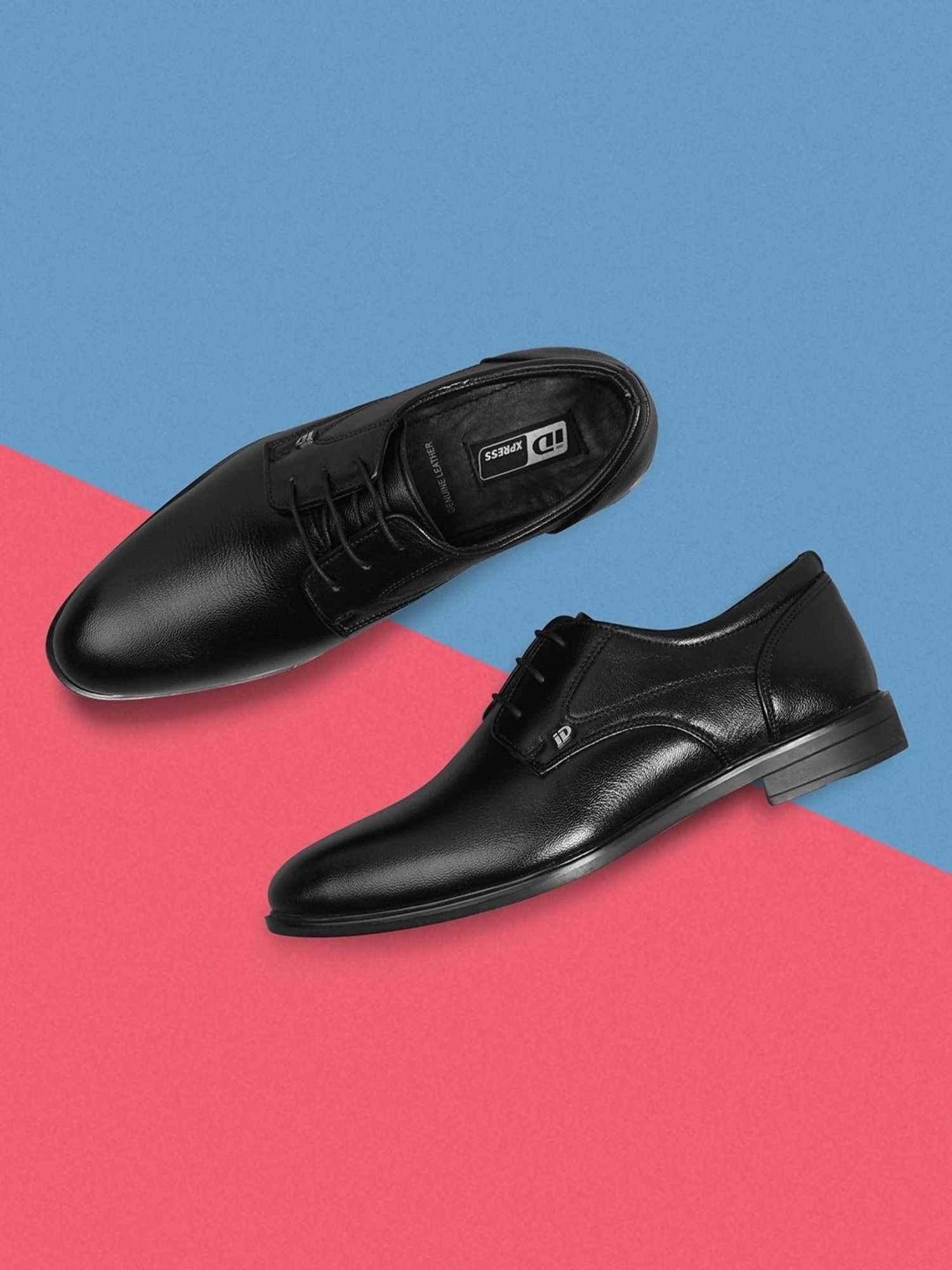 ID Men's Black Derby Shoes