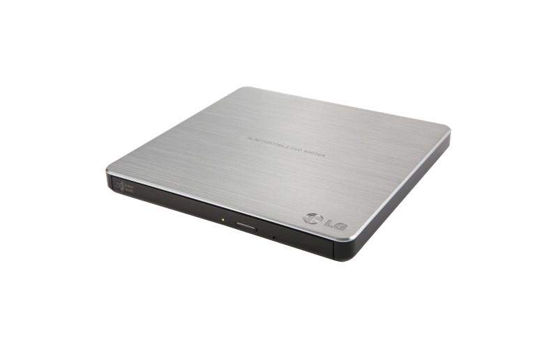 LG Electronics 8X USB 2.0 Super Multi Ultra Slim Portable DVD+/-RW External Drive with M-DISC Support, Retail (Silver) GP60NS50