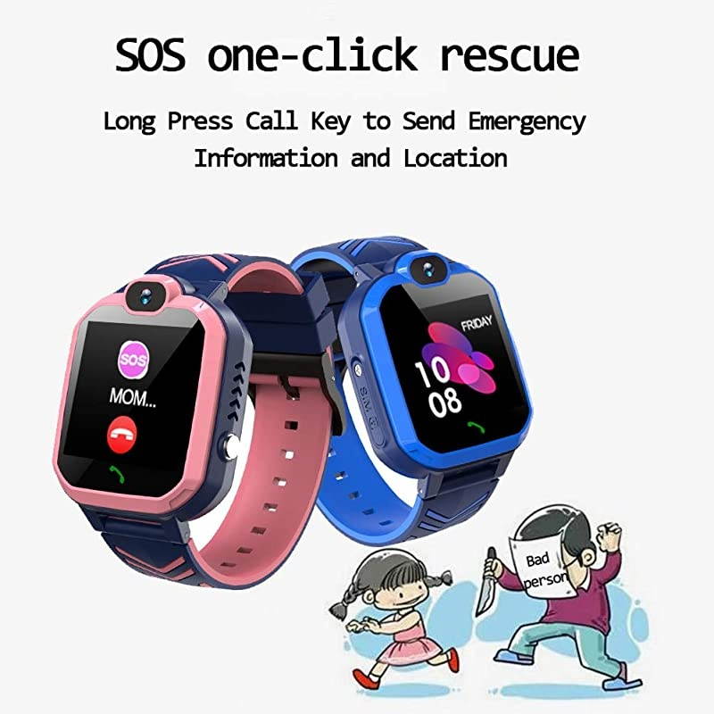Waterproof Smart Watch Phone GPSLBS Tracker Smart Watch for for 312 Year Old Compatible iOS Android Smart Watch Christmas Birthday Gifts for Excluding SIM Card