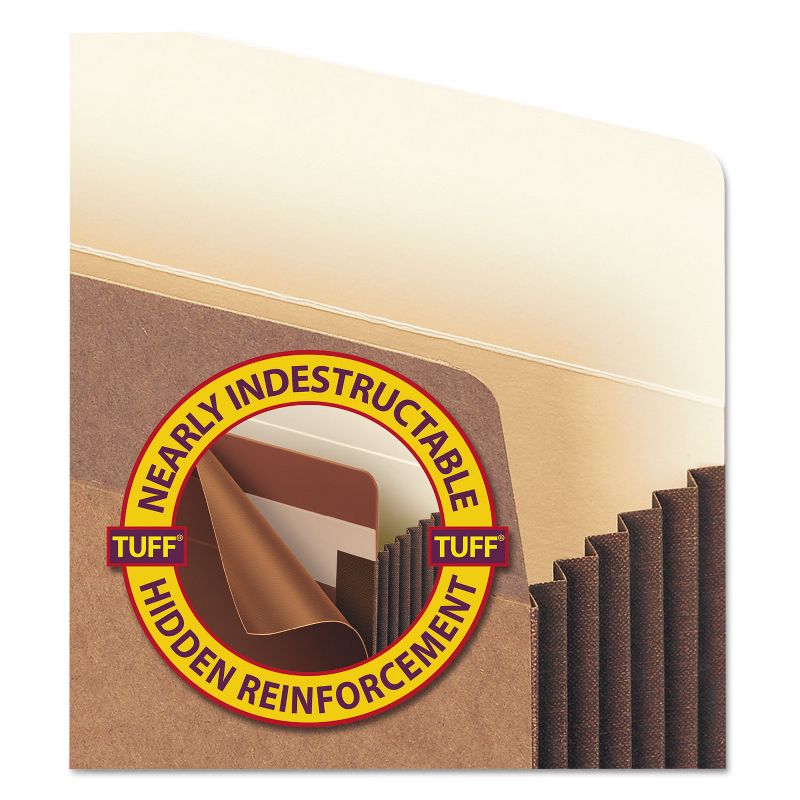 Smead 5 1/4" Exp Pocket w/Tyvek Straight Legal Manila/Redrope 10/Box 74390