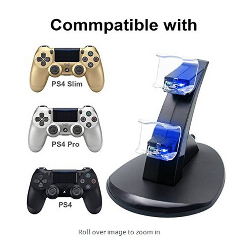 Dual USB Charger Dock Gamepad Controller Charging Stand Station for PS4 Joystick Electronic Machine Accessories