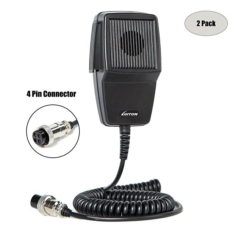 Microphone Speaker Noise Cancelling 4Pin Mic Speaker Compatiable with 29LTD RadioMic Speaker Replacement2 Pack