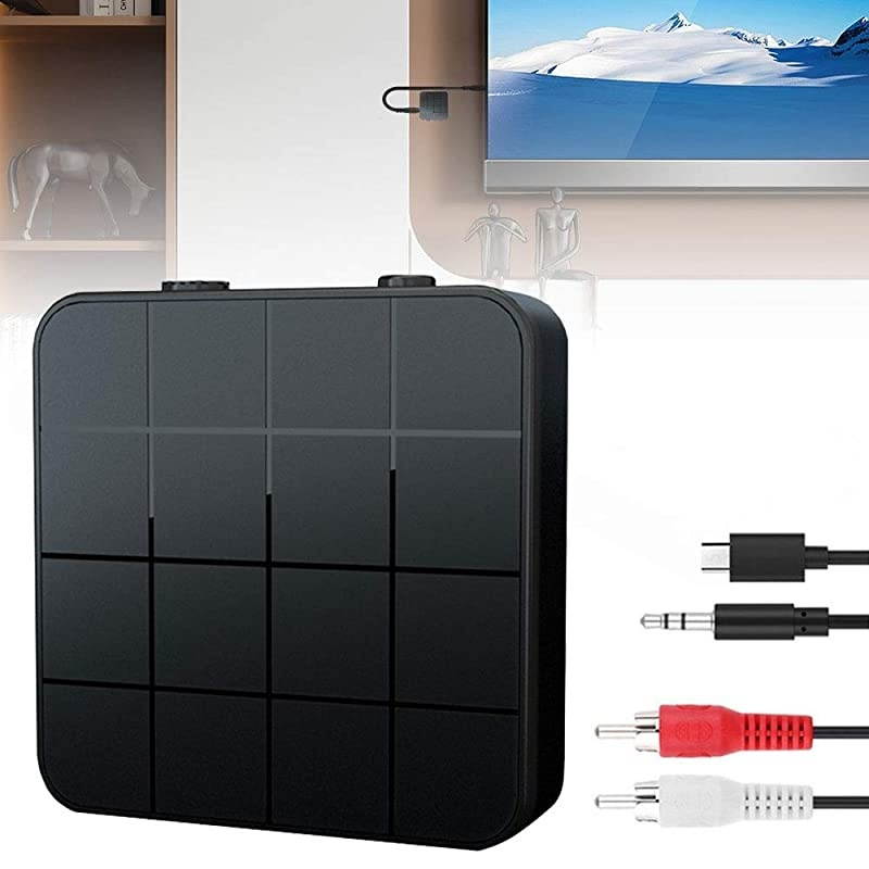 Transmitter Receiver TV Computer Speaker Car Adapter 35mm Bluetooth 50 2in1 for Home Sound SystemTVPCTablet Headphone General Black Large