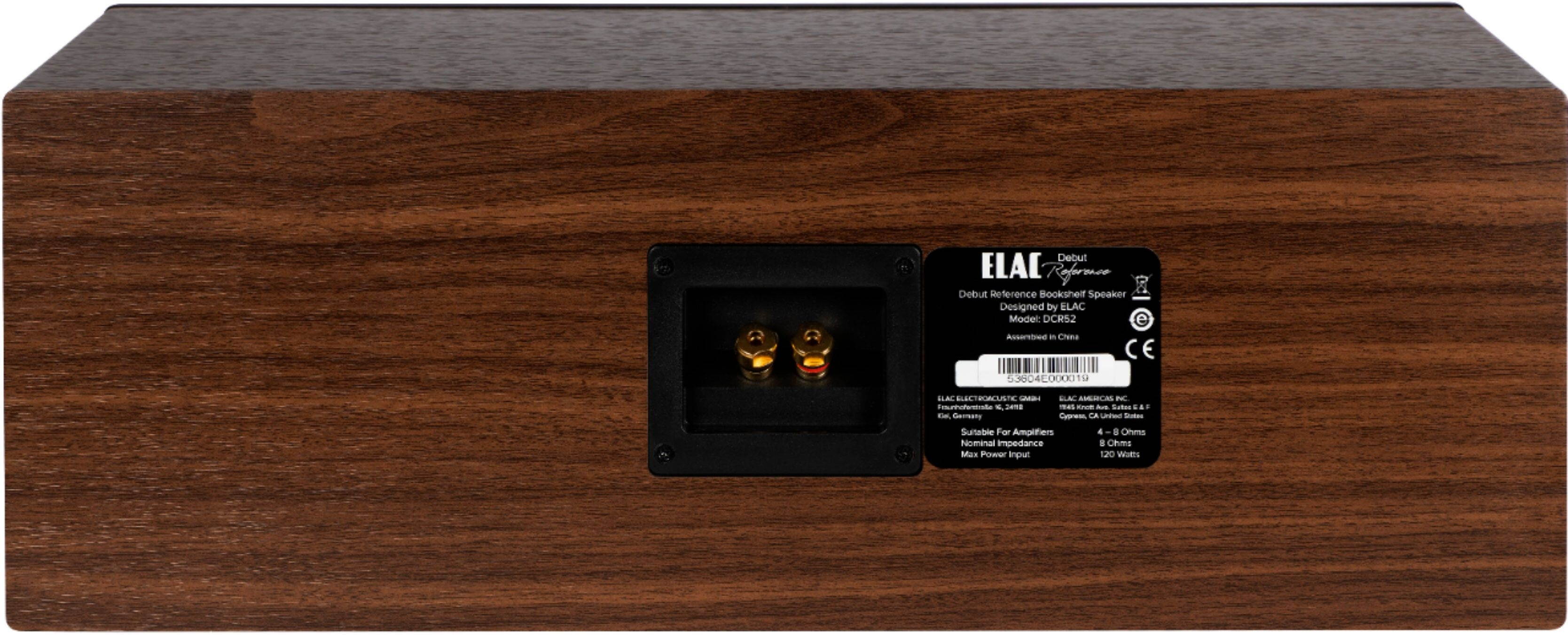 ELAC - Debut Reference Center Speaker - Black/Walnut (DCR52-BK)