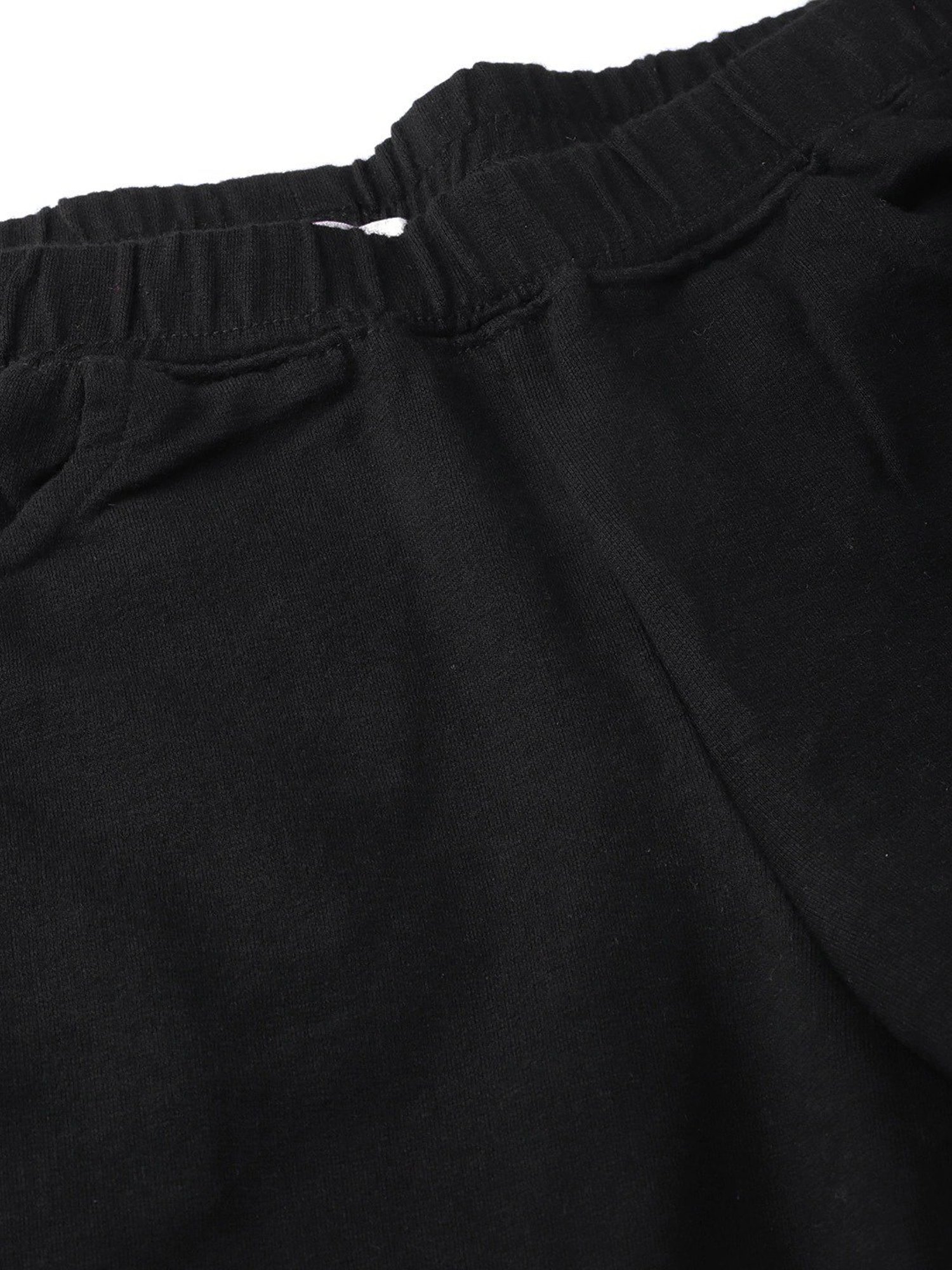 theRebelinme Black Cotton Regular Fit Pants