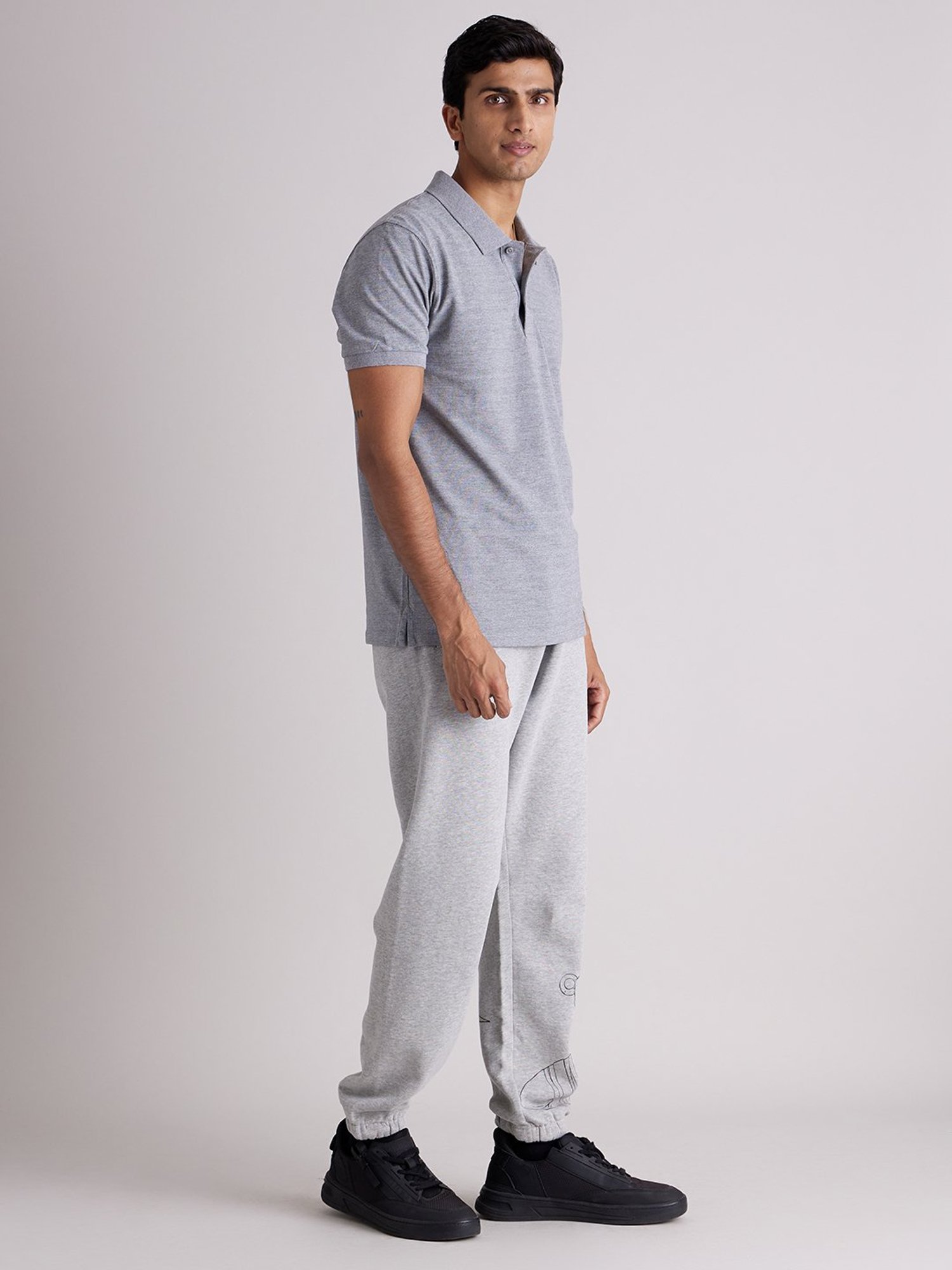 Parx Black Jogger Fit Joggers