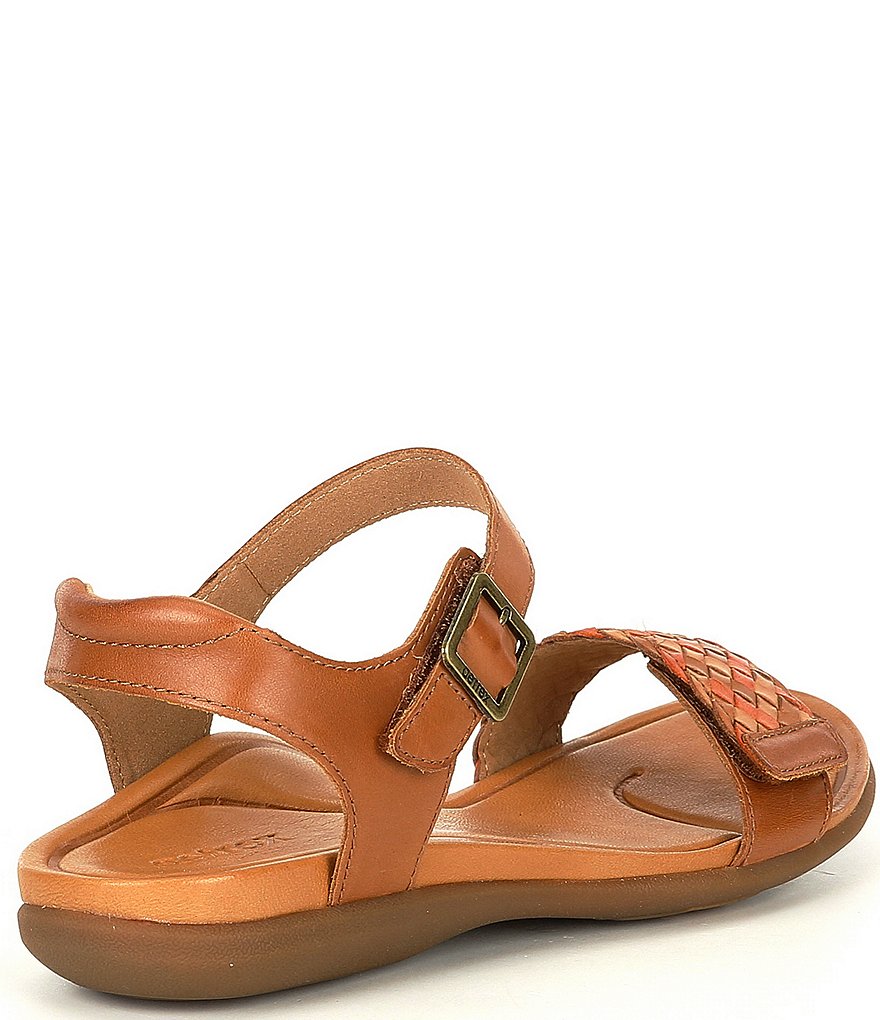 Aetrex Lucy Leather Ankle Strap Sandals