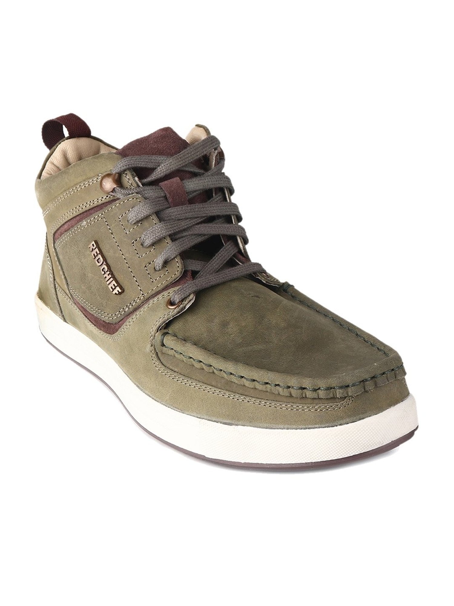 Red Chief Men's Olive Derby Boots