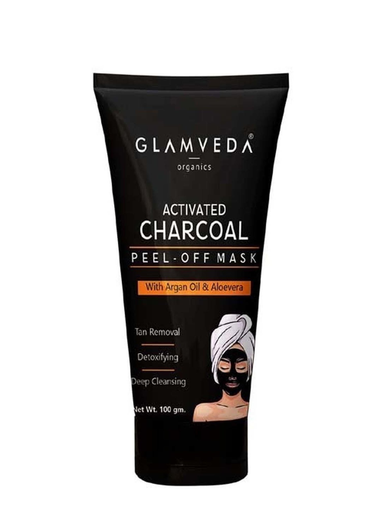 Glamveda Activated Charcoal Peel Off Mask With Argan Oil And Aloe Vera