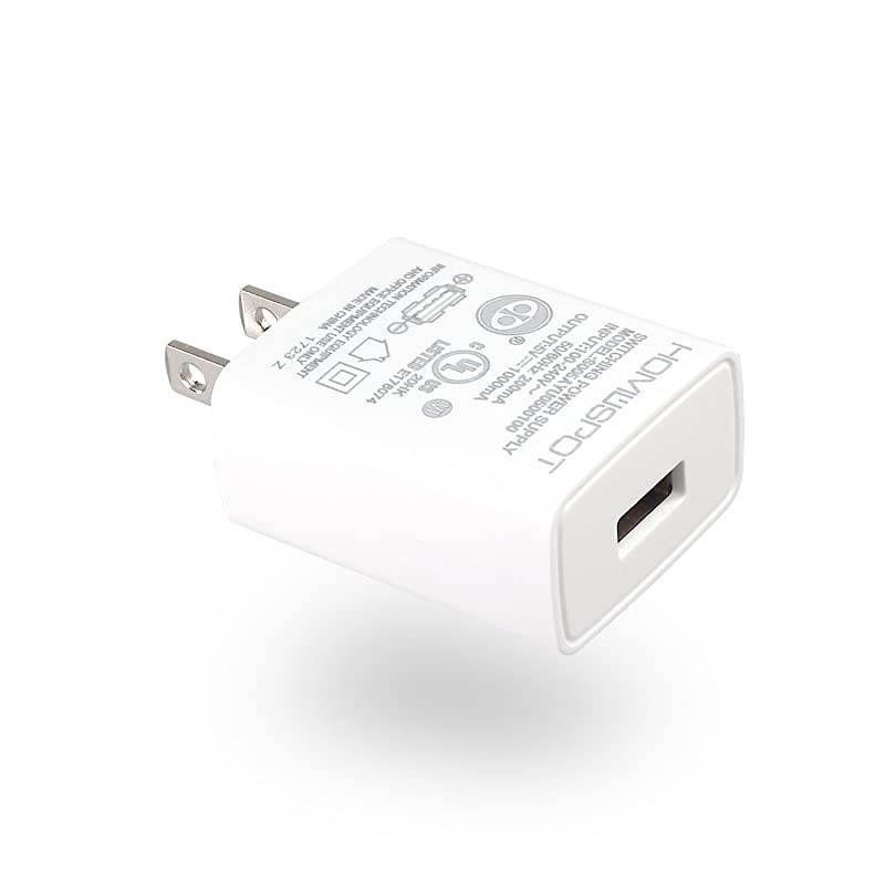 UL Certified USB Wall Charger by  5V1A Plug inDoor Power AC Adapter for Travel Office Home Use 2 Pack White