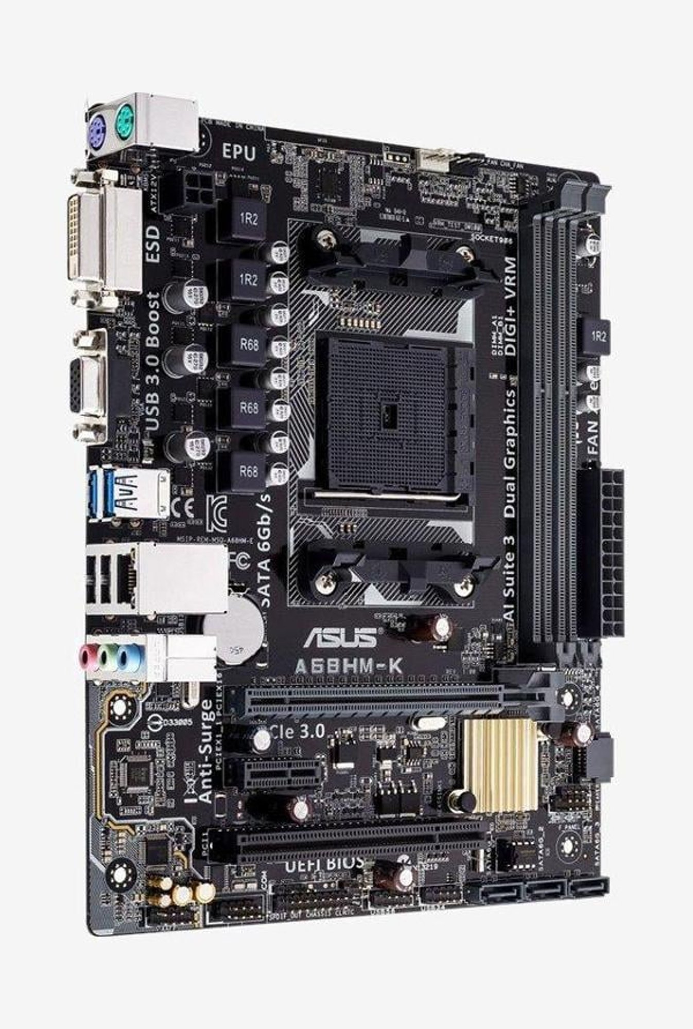 Asus A68HM-K AMD A68H FCH Chipset Motherboard (Black)